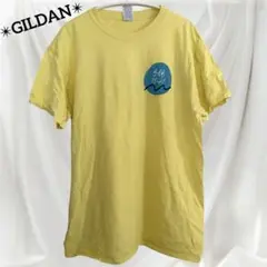 ギルダン ワンポイント Ｔシャツ クルーネック 半袖 M 黄 綿 デイリーのサムネイル