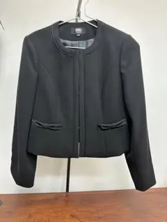 値下げしました【美品】礼服  LIUMA ブラックフォーマル 喪服  リボン 礼服 喪服 レンタル フルセット サテンライン レディース