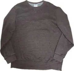 ダークブラウン クルーネック スウェット