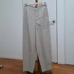 チェック柄 ワイドパンツ 　GU