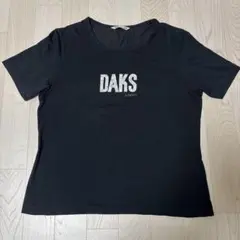 DAKS ダックス 半袖Tシャツ Lサイズ 黒 金ロゴ 英国王室御用達のサムネイル