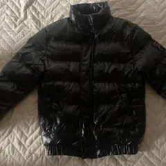 shiny black puffer jacket