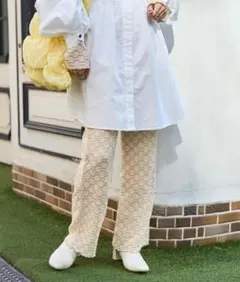 フリークスストア フラワーストレッチパンツ