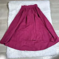 超美品✨MYU✨ピンク アシメフレアロングスカート ゴムウエスト✨Mサイズのサムネイル