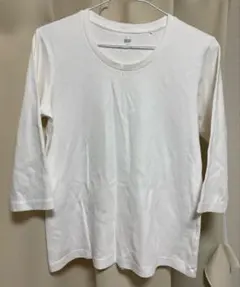 UNIQLO スムースストレッチコットンクルーネックT(7分袖)
