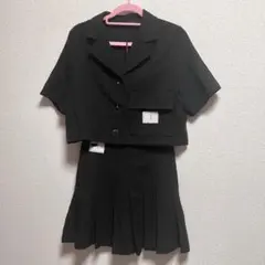 ブラック セットアップ 半袖 Sサイズ