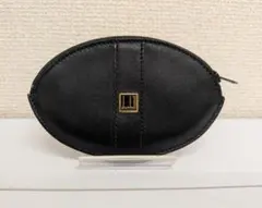 dunhill ダンヒル 本革 レザー 楕円 財布 小銭入れ レモン型 ブラック