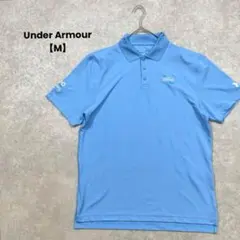 a2330＊アンダーアーマー　半袖ポロシャツ　水色【M】シンプル　ゴルフ