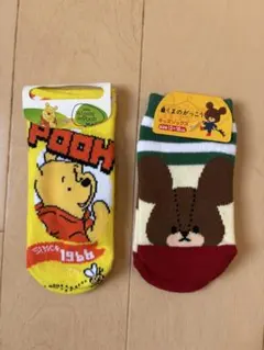 プーさんとクマのキャラクター靴下 13-18cm