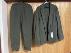 オリーブグリーン カジュアルセットアップセット　XL