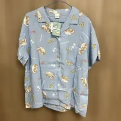 【新品】mofusandモフサンド　サメにゃん　アロハシャツ　Mサイズ　水色のサムネイル
