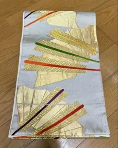 金色の葉模様 袋帯