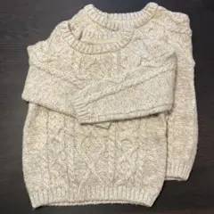 H&M ケーブルニットセーター 18M クリーム色　2枚セット