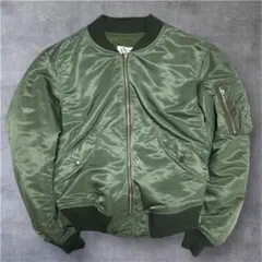 【美品】マウジー MA-1 ボンバージャケット 光沢感 カーキ ブルゾン 1