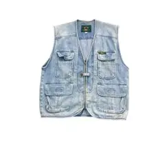 7BS2 デニム　ハンティングベスト　アウトドア　フェス　古着used
