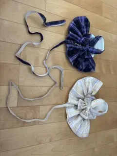 小動物用チェック柄ハーネス・リードセット