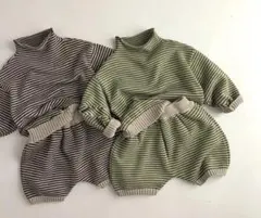 KOHANA BABY ハイネック ボーダーニット セットアップ