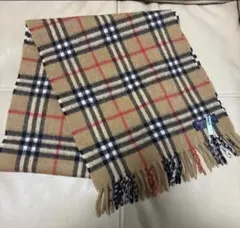 Burberry チェック柄　カシミヤマフラー　スコットランド製