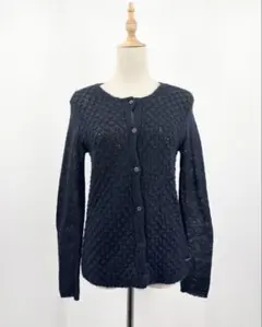 【'S Max Mara】美品！　カーディガン　ニット　ネイビー