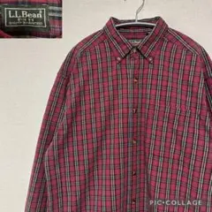 L.L.Bean（エルエルビーン）長袖チェックシャツ BDコットン100% M