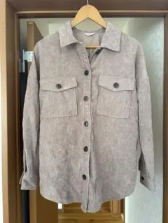 コーデュロイ ベージュ シャツ Mサイズ