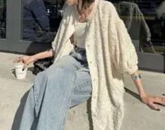 [美品]CLANE FRINGE HALF SLEEVE CARDIGAN