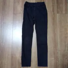ユニクロ　裏起毛　デニムパンツ　140 ブラック