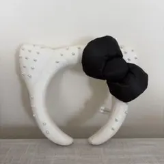 USJ ユニバ　キティ　カチューシャ　キルティング　パール