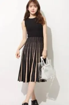 【美品】snidel ノースリーブプリーツワンピース