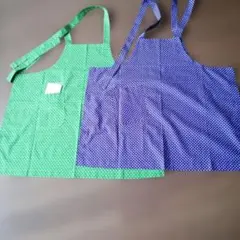 水玉模様エプロン 2枚セット