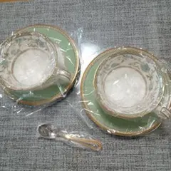 ★新品未使用ノリタケ コーヒーカップ＆ソーサセット　ヨシノ　ティースプーン付き