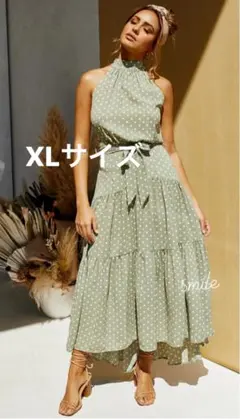 ワンピース　ロングワンピース　マキシ　ドット柄　ZARA好きに