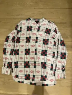 beams plus ビームスプラス　イカットパターンバンドカラー　M