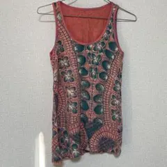 ホォアナデアルコ　ニャンドゥティ柄　タンクトップ　サイズ1