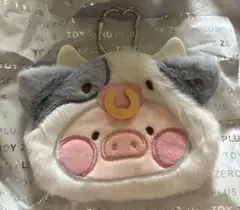 lulu the piggy 子豚lulu フェイスポーチ カラビナ付き　牛