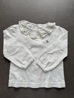 【ファミリア】 90 フリル付き ホワイトシャツ