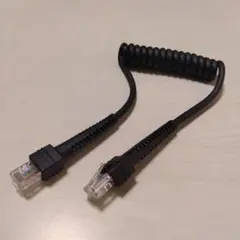 ✨オス-オス ストレッチコイルケーブル LAN イーサネット 100cm