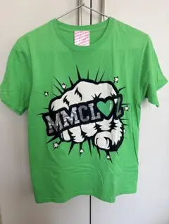 ももクロ初期グッズ galaxxxyコラボ こぶしTシャツ 有安杏果 緑