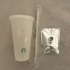 モ*フ様 スタバ　2025リユーザブルコールドカップレッド＋ストローキャップグリ