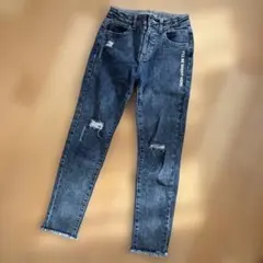 I LOVE TOXIC ダメージデニムパンツM