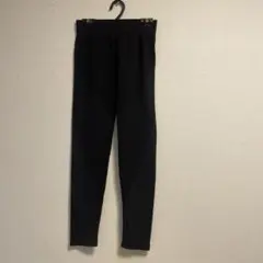 GU レディース　ブラック ストレッチレギンス サイド柄あり