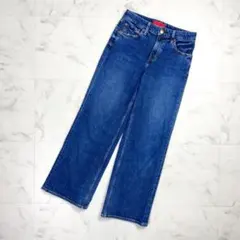 レッドカード ワイドバギーデニムパンツ ローライズ 青 サイズ23*PD1378のサムネイル