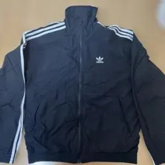 adidas ブラック ファイヤーバード ナイロンジャケット M