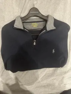 ポロ・ラルフ・ローレン ハーフジップ トレーナー ネイビー