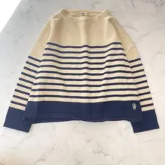 ORCIVAL オーシバル　ウールニット　ボーダー　ロゴワッペン　アイボリー