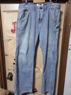 FOB FACTORY ストライプ デニム パンツ ワークパンツ