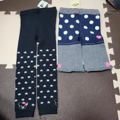 新品タグ付き！ミキハウス　女児　スパッツ　二枚セット