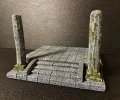 ジオラマ ベース 遺跡 神殿 廃墟 ディスプレイ ガチャ 撮影 ドラクエ 46
