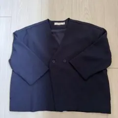 rizière ネイビー ダブルボタンジャケット 100