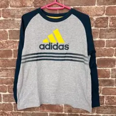 《最終出品》adidas アディダス 160センチ 長袖 ロンT グレー